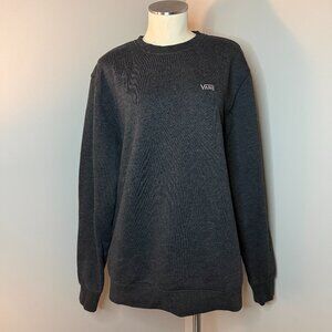 Vans Dark Heather Grey Crewneck Sweatshirt Oversized Unisex Size L